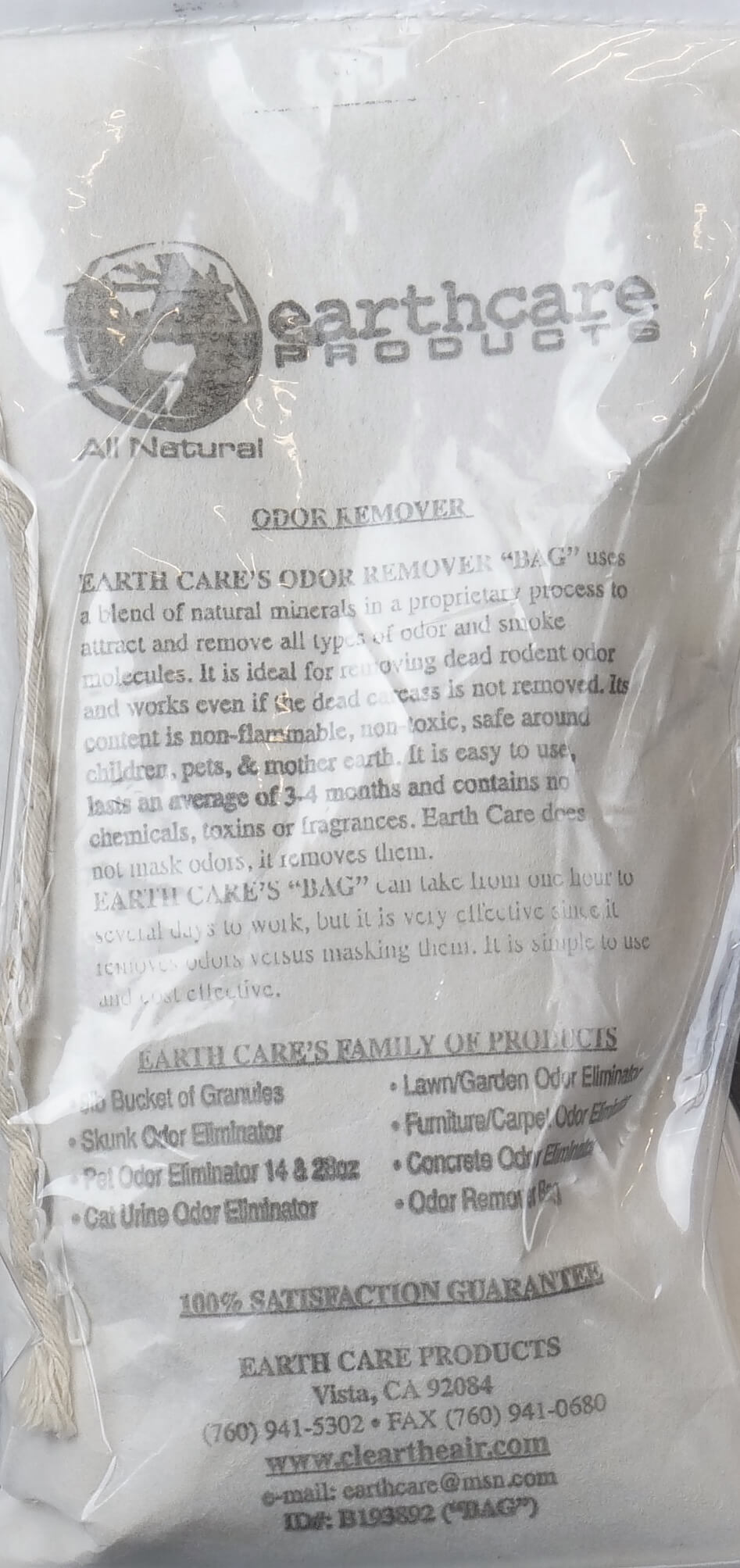 Earth Care Odour Removal Bag - PestX